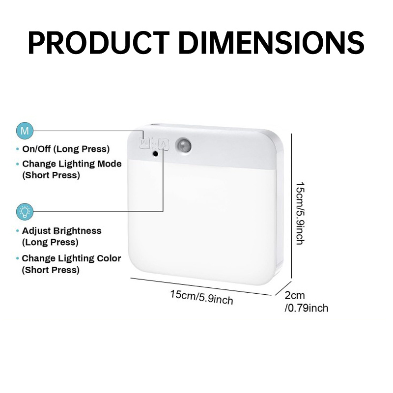 USB-C Rechargeable Magnetic Ceiling Light With A Built-in 4200mAh Battery