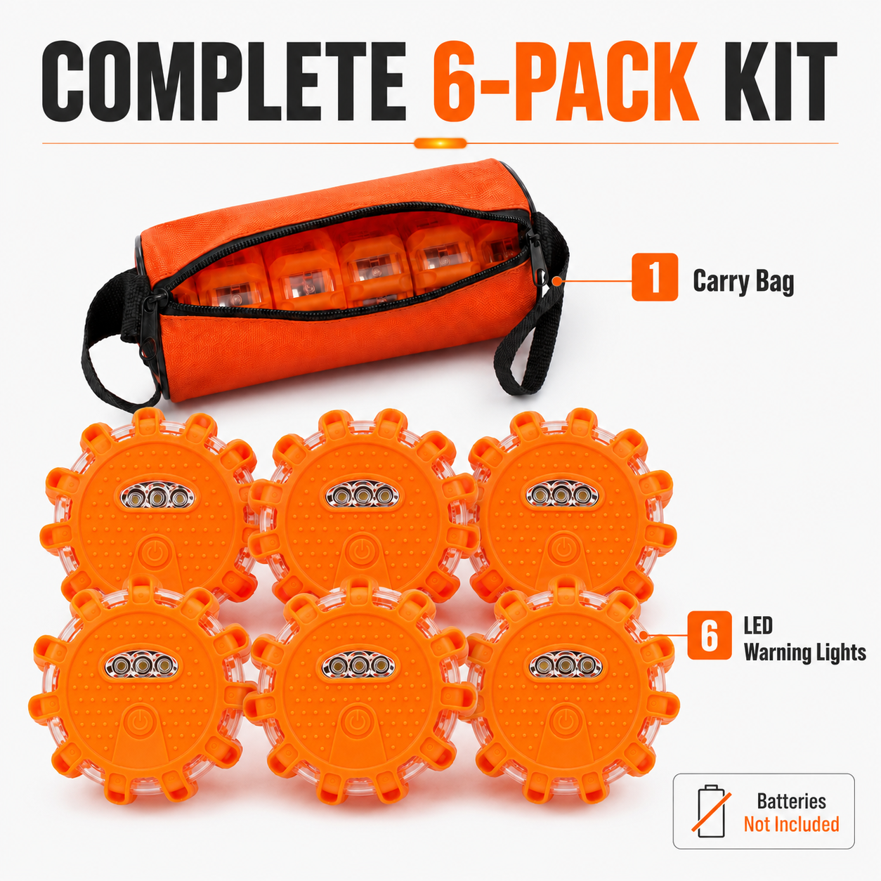 Set de 6 Luces de Emergencia para Auto