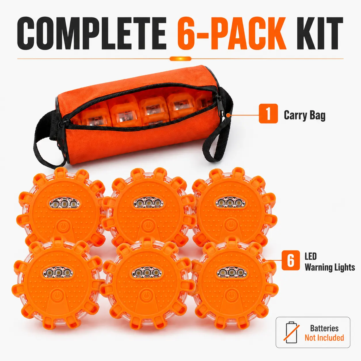 HB 328 6Pack LED Warning Light AAA