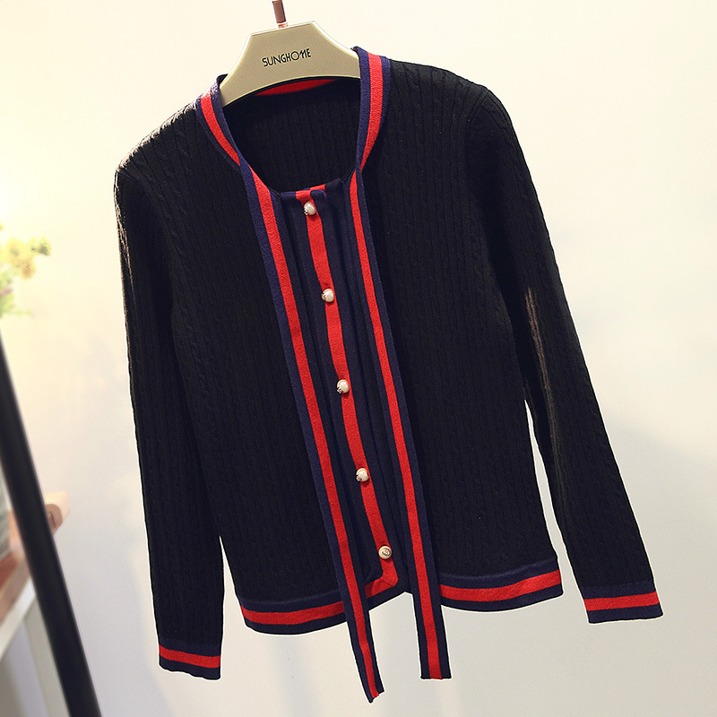 Title 1, Cardigan in maglia Little Fragrant Rosso, top c...