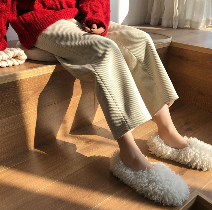 High Waist Corduroy Pants Female Turnip Harlan