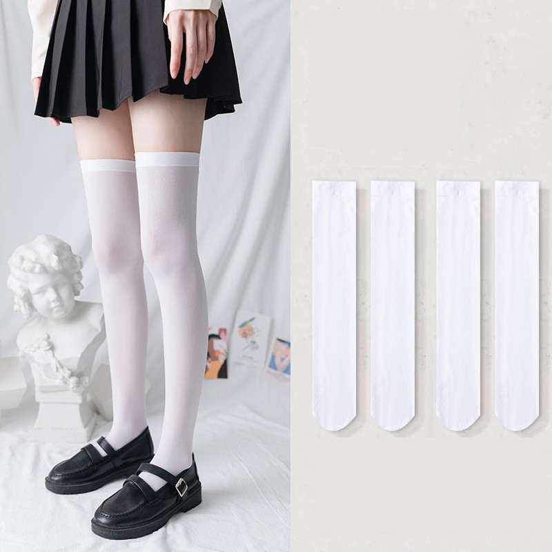 Overknee socks white4pairs