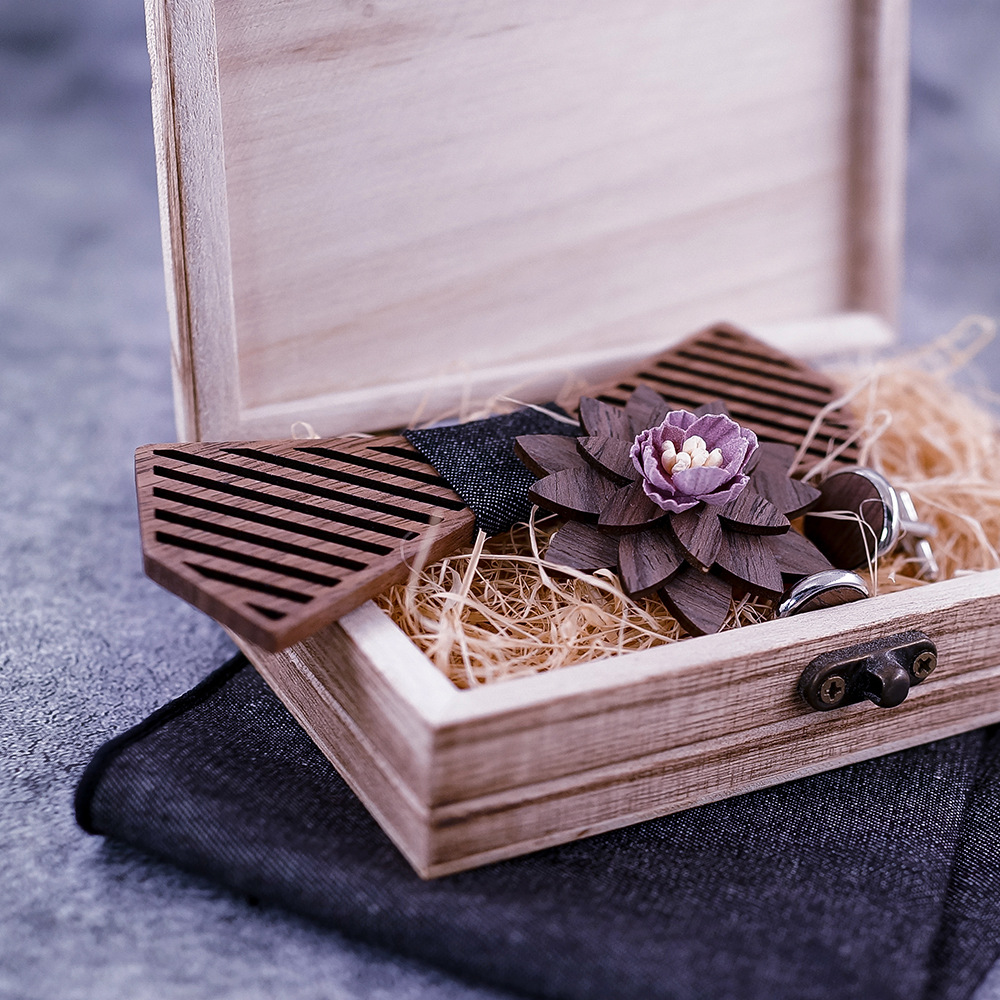 Title 3, Solid wood European and American wedding bow ti...