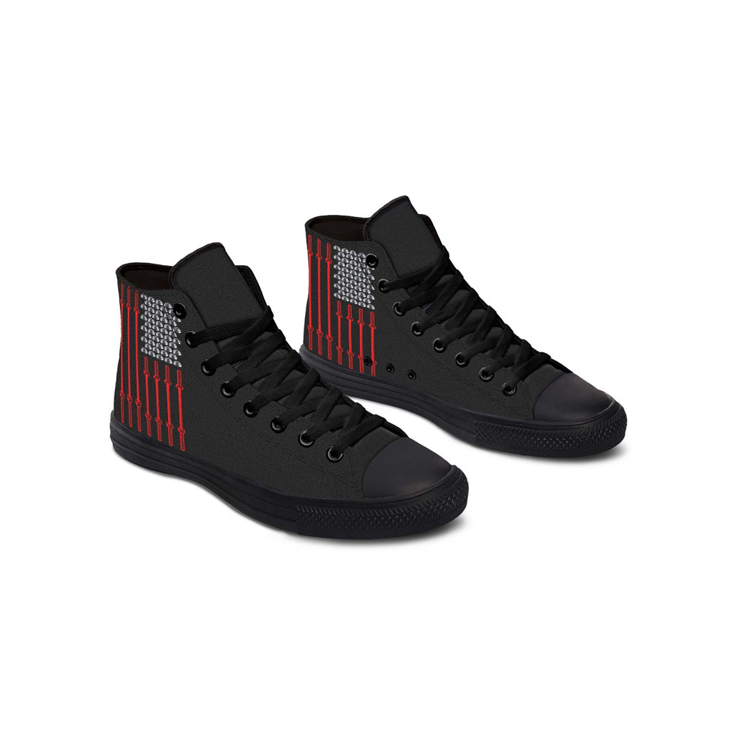Printed Couple High Top Canvas Shoes