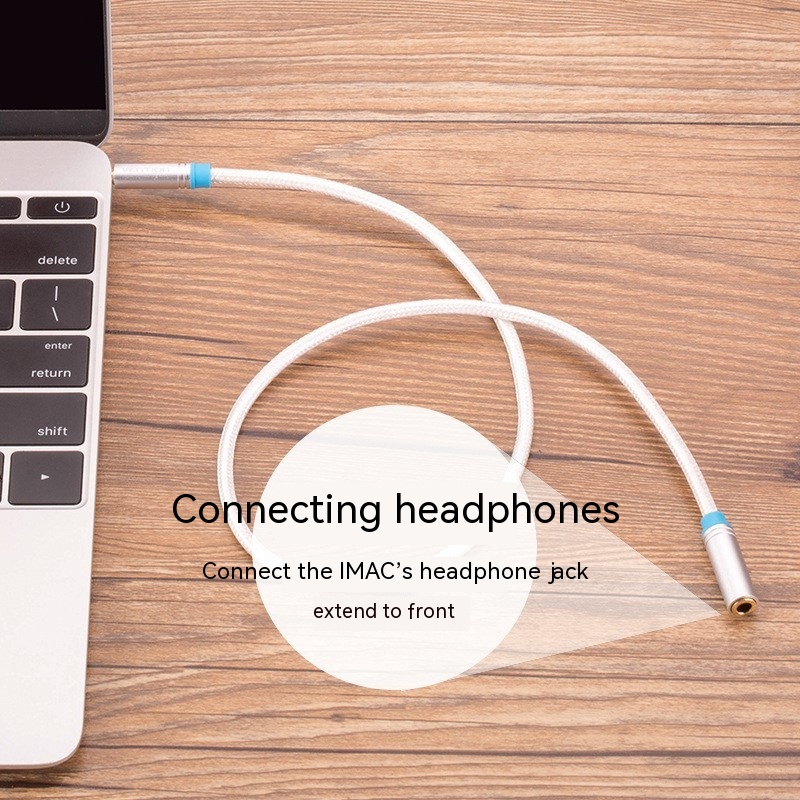Headphone Extension Cord Computer 35mm Audio Cable Male To Female With Microphone