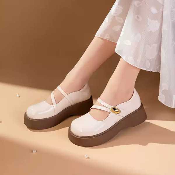 Vintage Platform Mary Jane Flats — worn view 3