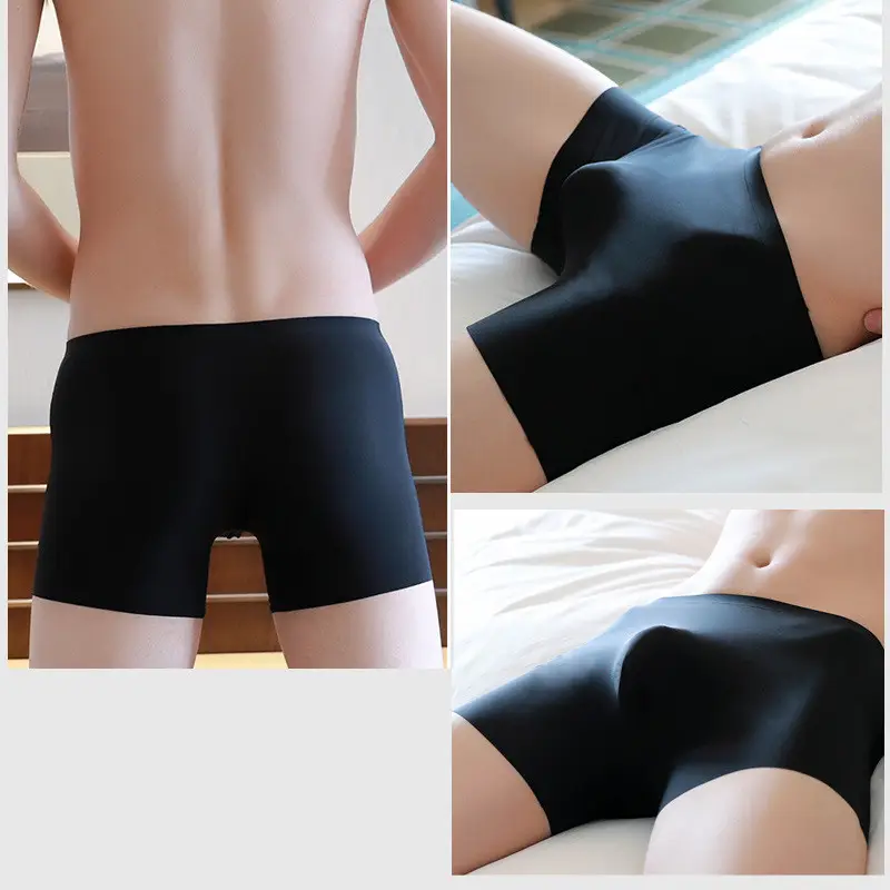 Men's Ice Silk Underwear 3d Perforated One-piece