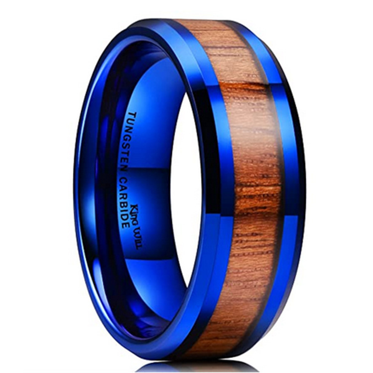 Tungsten Gold Men's And Women's Jewelry 8mm