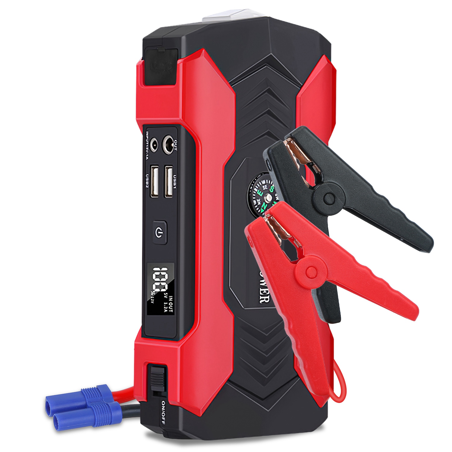 Car Jump Starter Booster 800A Peak 28000mAh 12V Battery Charger Up To 6.0L Gas Or 3.0L Diesel Engine With LCD Screen 4 Modes LED Flashlight — foto 10