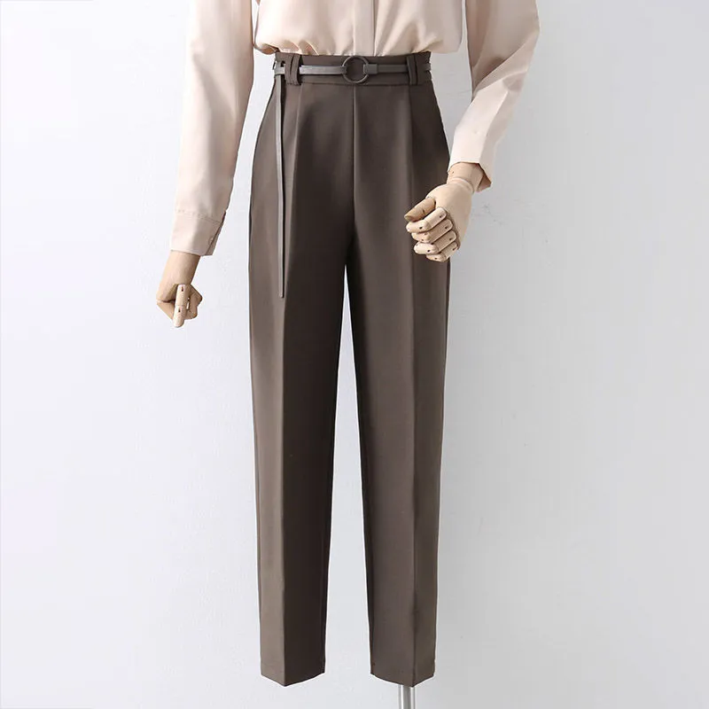 Loose And Thin All-Match Casual Pants Women'S Fashion Trend Long Pants - Brown