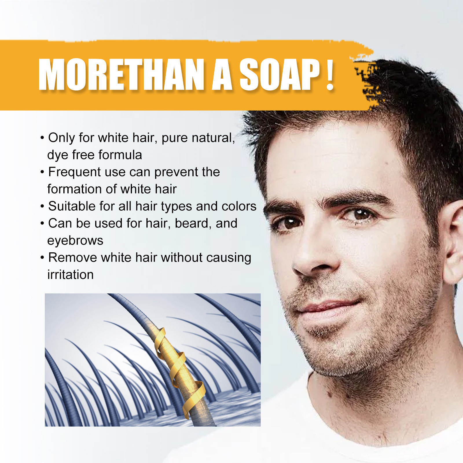 Cleaning And Moisturizing Black Shiny Hair Care Shampoo Soap image 4