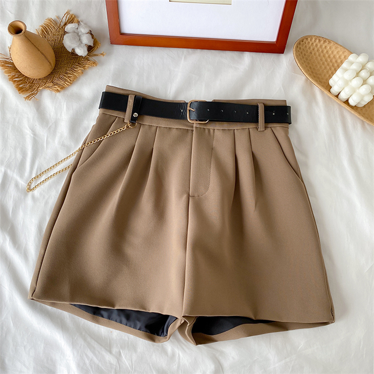 A-line Wide Leg Casual Shorts Women's Pants