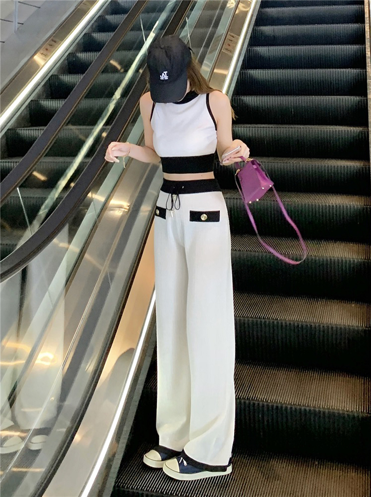 Sleeveless Top Shorts Net Red Fried Street Two-piece Suit