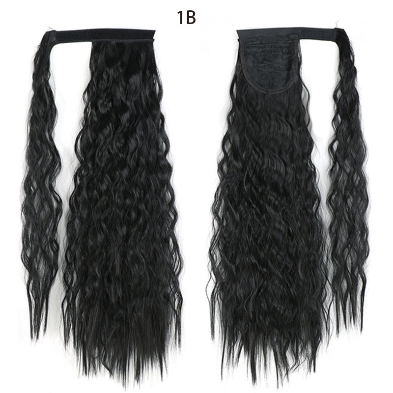 Ponytail Wig Water Wave Velcro Banding Chemical Fiber High Temperature Silk — foto 25