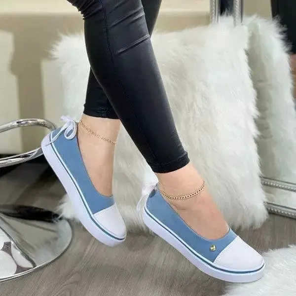 Lace-up Women's Casual Shoes With Flat Bottom And Shallow Mouth