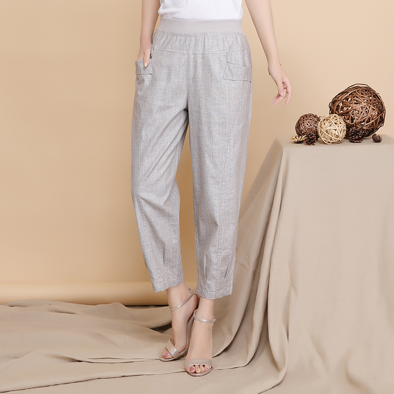 Title 8, Damen Leinenhose, cropped – perfekt für warme T...