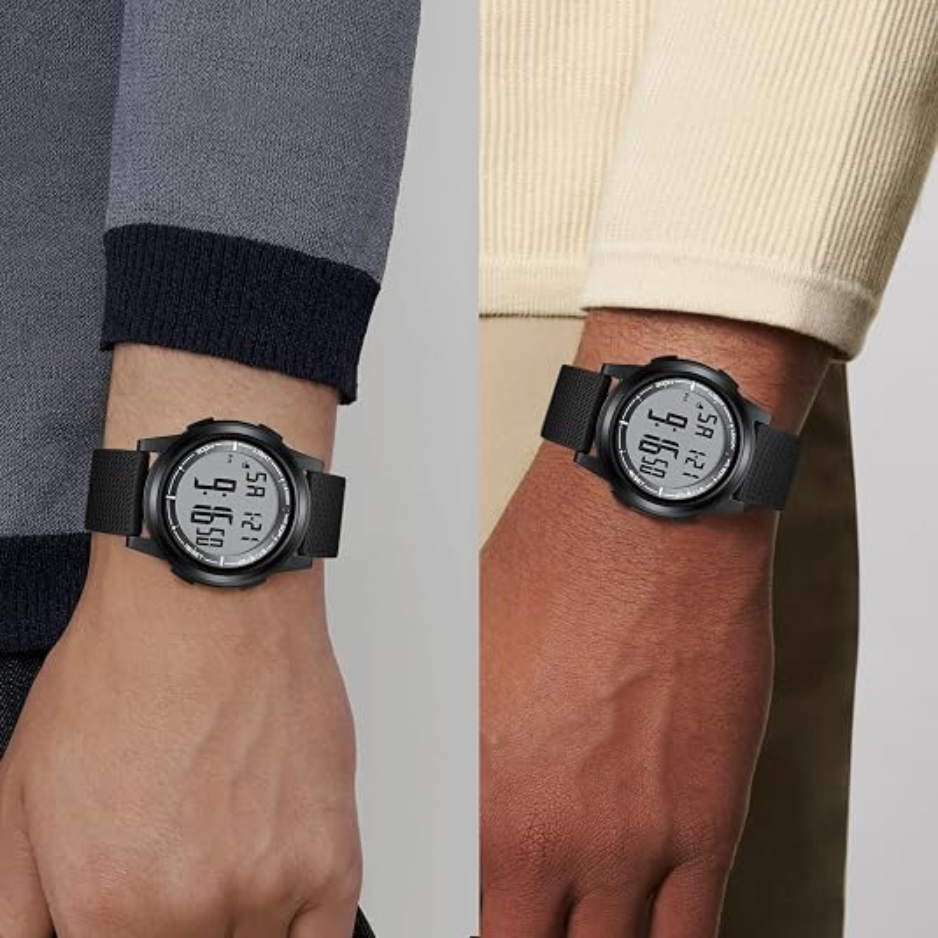Men's Ultra-Thin Digital Sports Watch, Waterproof Everyday Watch