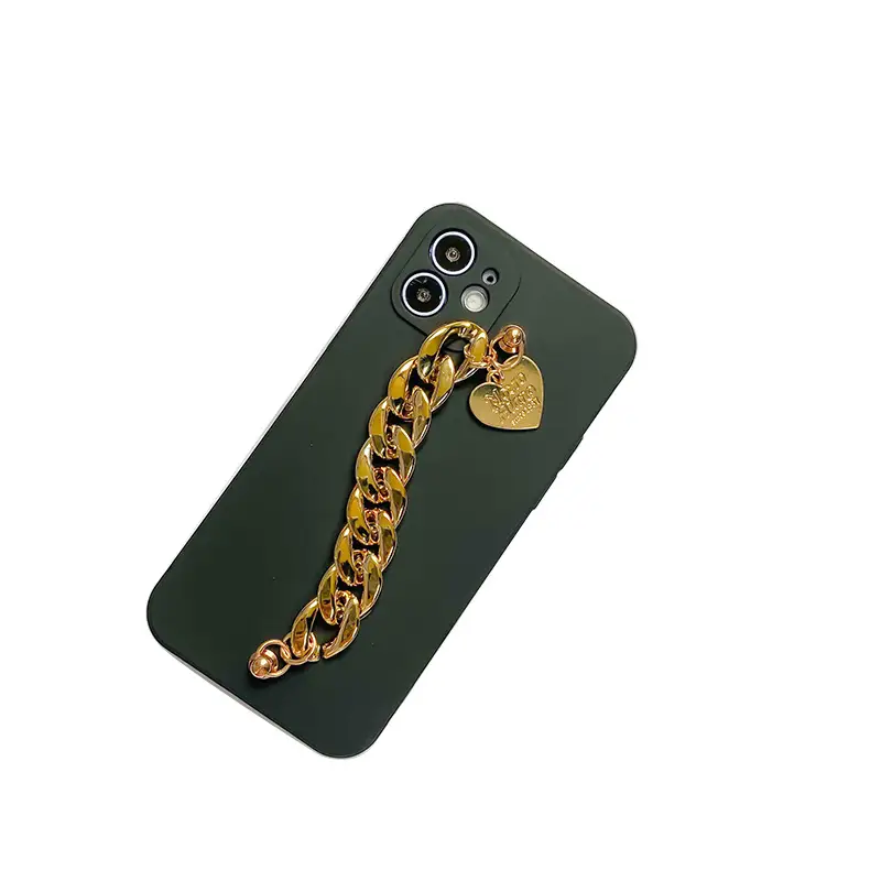 Simple Pure Color Fine Hole Phone Case Bracelet All Inclusive Silicone Straight Edge