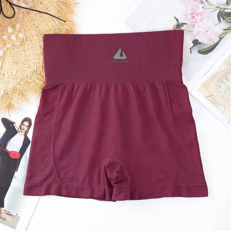 Grid Design Shorts Gym Yoga High Waist Fitness Sports Pants Women Wine - Shop at LoveMi