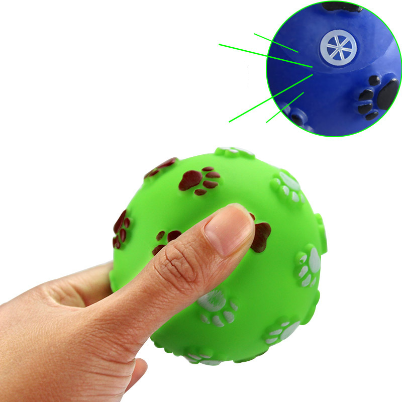 Title 1, Pet Toy Footprints Ball Vinyl Molar