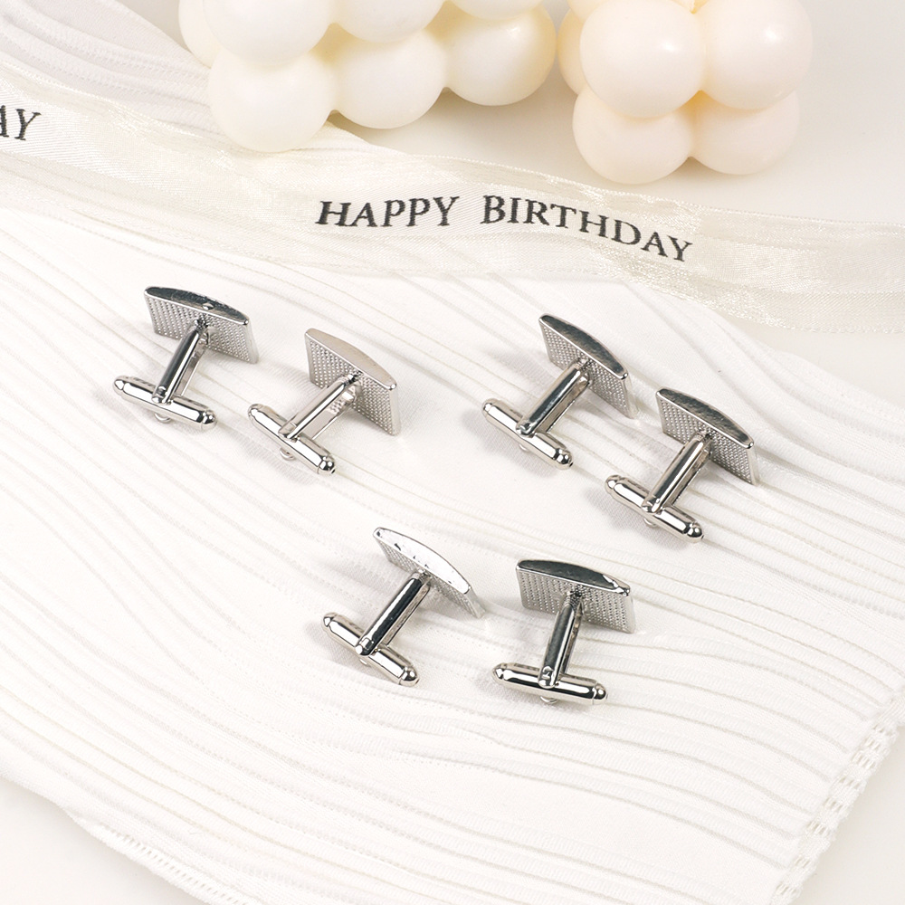 Cufflinks High-grade Square Black Metal