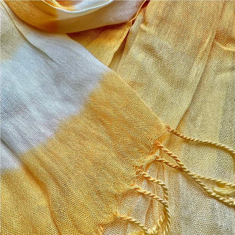 2pcs Sunshine Boho Scarf,Sunny Yellow Floral Pattern Printed Scarf