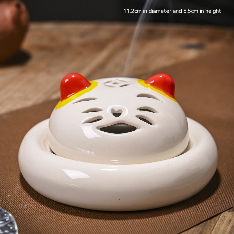 Title 8, Creative Cute Cat Incense Coil Burner Device Ho...