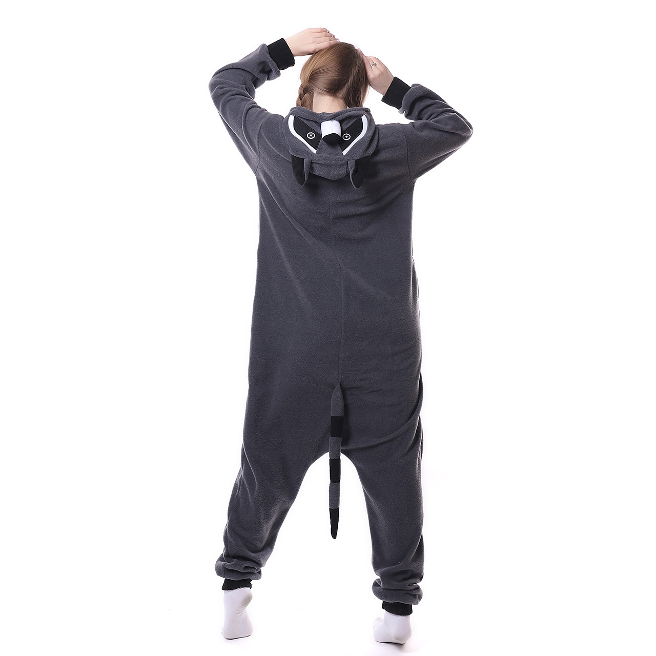 Title 6, Grey Raccoon One Piece Pajamas Autumn And Winte...