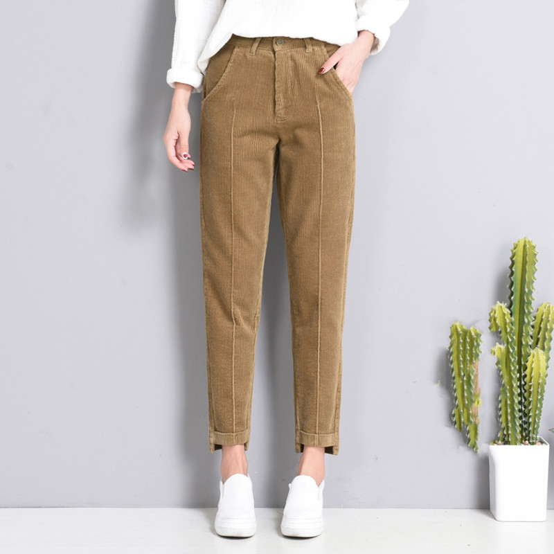 Title 10, Pantaloni Loose Feet Casual Radish in Velluto a...