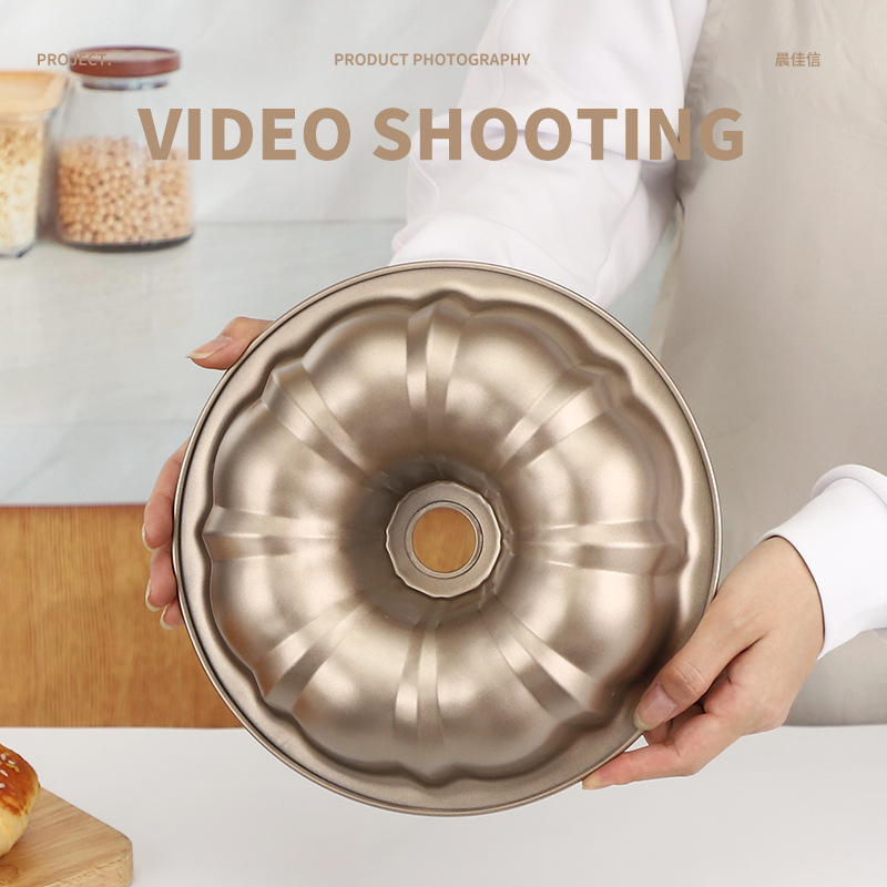 Non-stick Cake Pan Heavy Duty Carbon Steel Fluted Tube Round Cake Baking Pan Pound Cake Pan Buntz Cake Pan Tube Bakeware Cake Mold Baking Mold For Jello Gelatin Chocoflan Flan