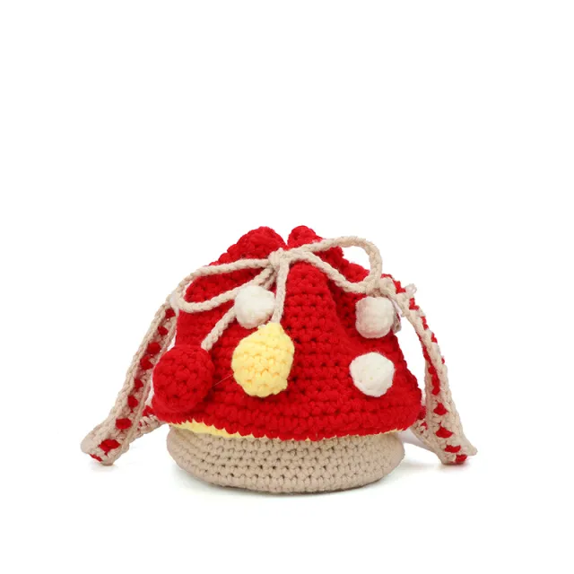 New Style Hand knitted Wool Handbags Red - Shop at LoveMi