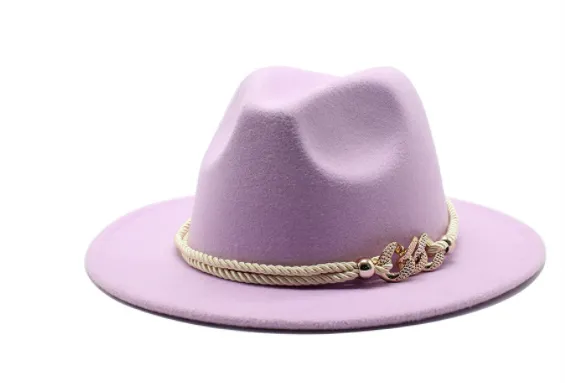 Women's Autumn And Winter British Style Jazz Hat Taro Purple - Shop at LoveMi