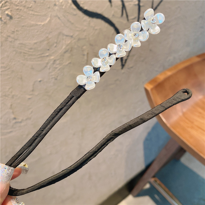 Simple Fluffy Bun Half Bun Hair Tie Elastic Lazy Flower Bud Hairpin Hair Accessories Flowers - Shop at LoveMi