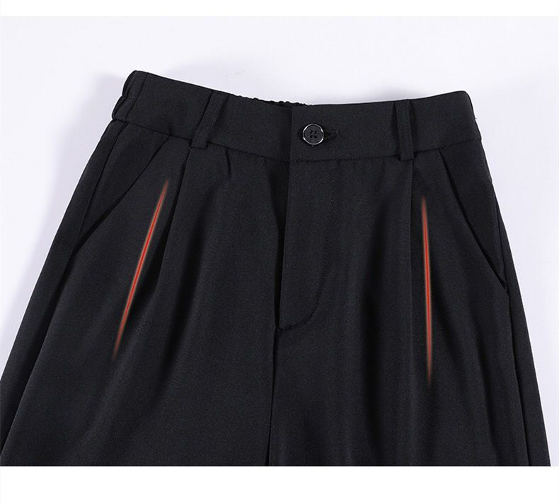 Women's High-waisted Loose And Thin Straight Pants