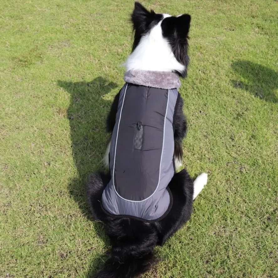 Fur Collar Pet Clothes Reflective Waterproof Dog