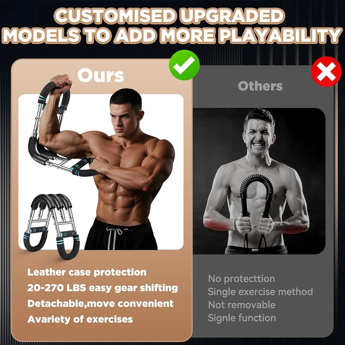 Shaker Twister Arm Trainer Workout Equipment Adjustable Chest Expander-Exerciser — image 9