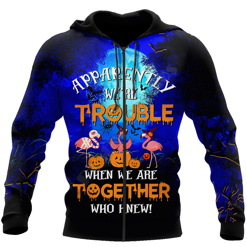 New Men's Hoodie European And American Style Loose Casual 3D Digital Printing Sweater