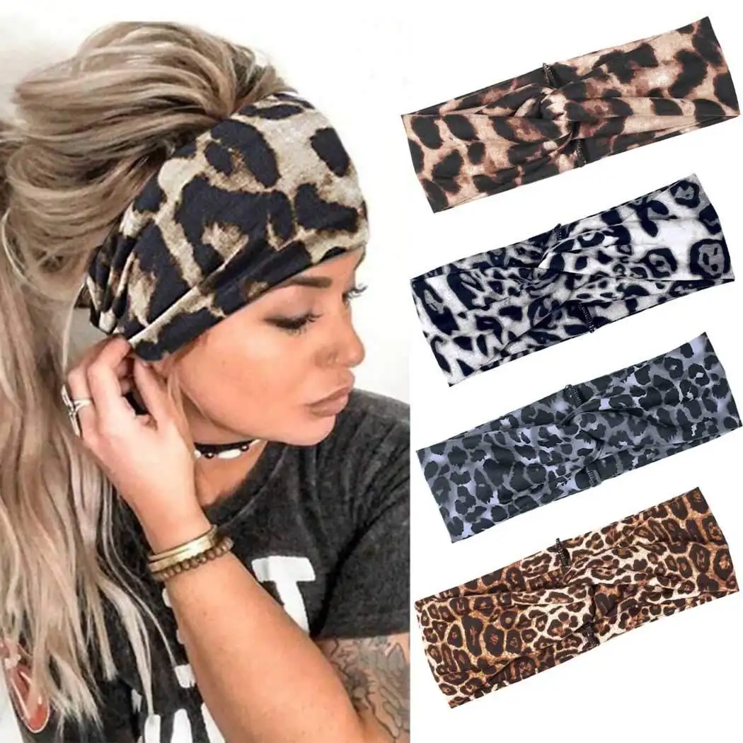 Leopard Print Cross-pull Headband