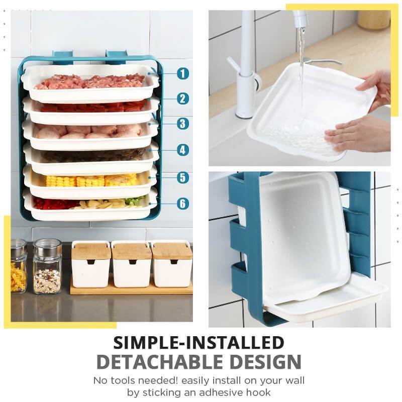 Side Dishes Wall-mounted Storage Sub-meal Dish Cooking Rack Hot Pot Dish Tray