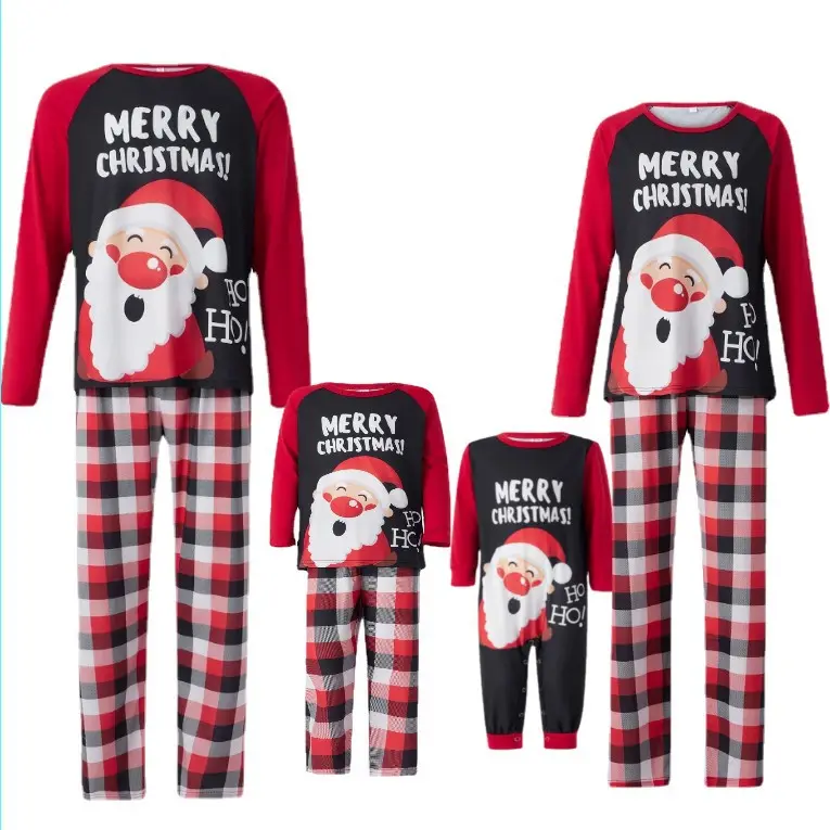 New Snowman Letters Christmas Parent-child Clothing Printed Loungewear Pajamas
