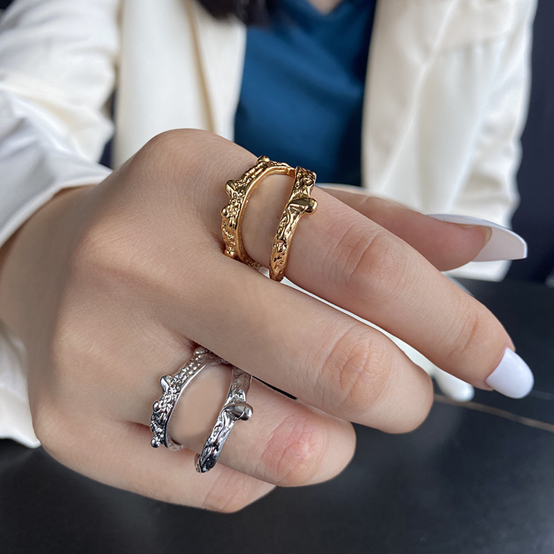 Female Retro Light Luxury Girl Knuckle Ring Accessories