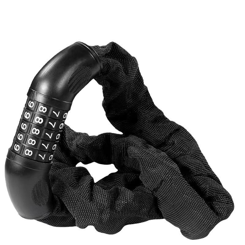Bike Chain Lock, 5-Digit Combination Heavy Duty Anti-Theft Security Bike Lock, Long Resettable Keyless Bicycle Lock For Ebikes, Motorcycles, Scooters, Gates, Fences, And Door