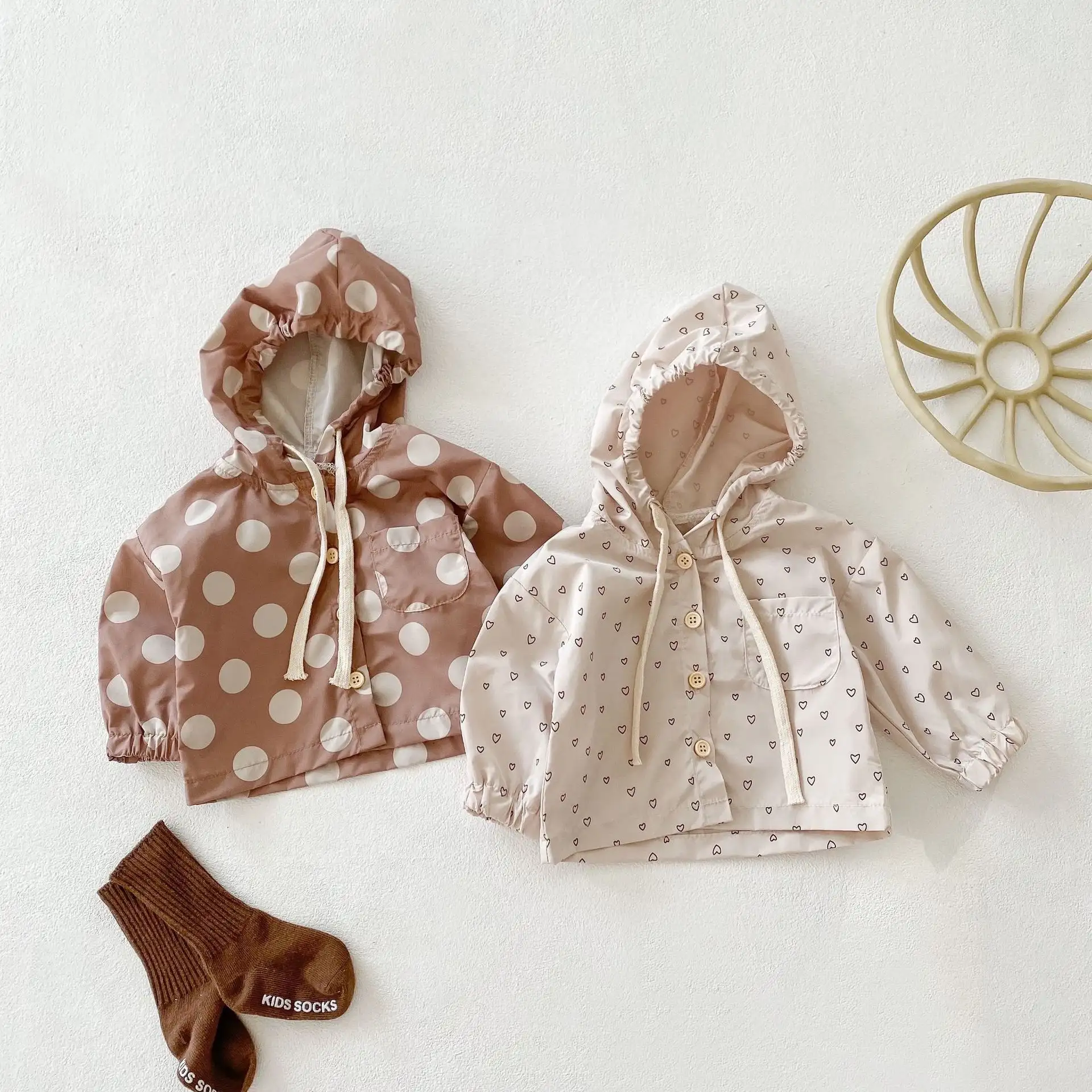 Baby Love Dot Print Sunscreen Cardigan Coat