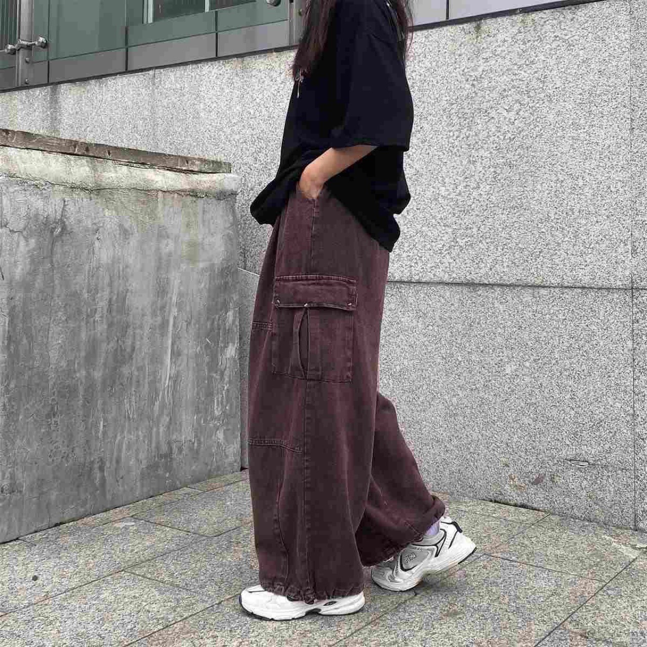 Title 3, Korean Ins Japanese Retro Loose Wide Leg Pants