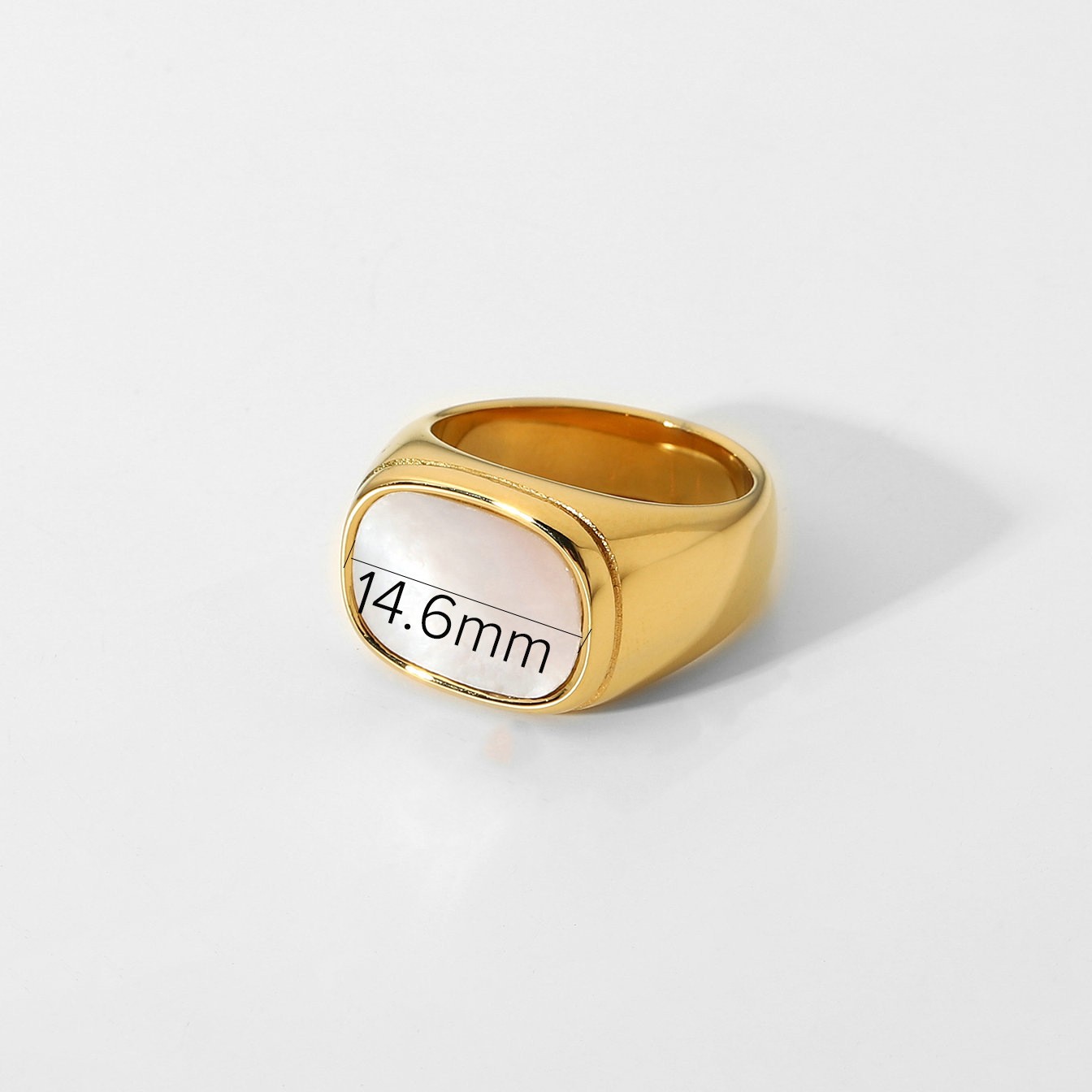 Title 5, Vergulde RVS Trendy Zirkonia Ring