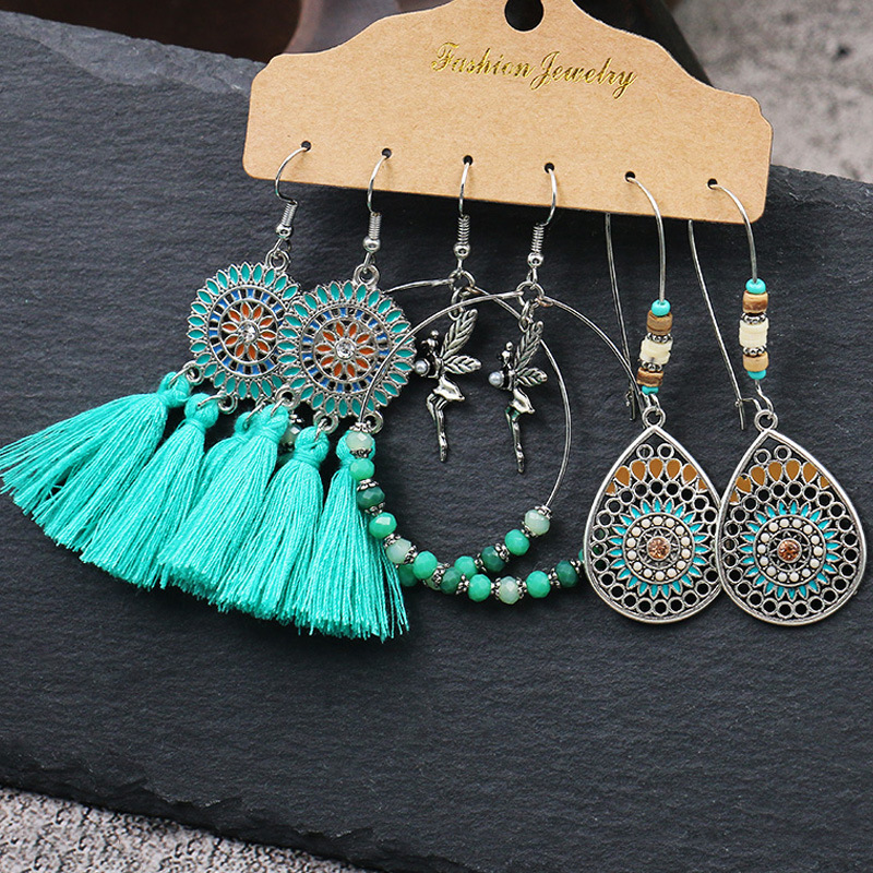 Title 4, Earrings Female Creative Drop-shaped Alloy