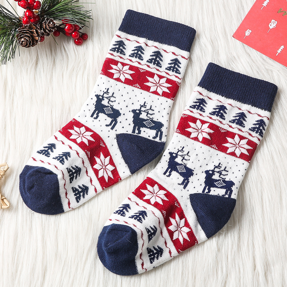 Title 4, Christmas all-match adult children socks