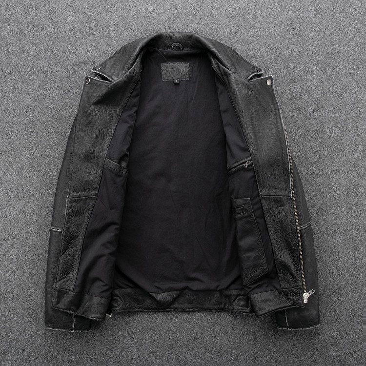 Men's Heavy Motorcycle Wear Two-color Tea Core Edging To Make Old Cycling