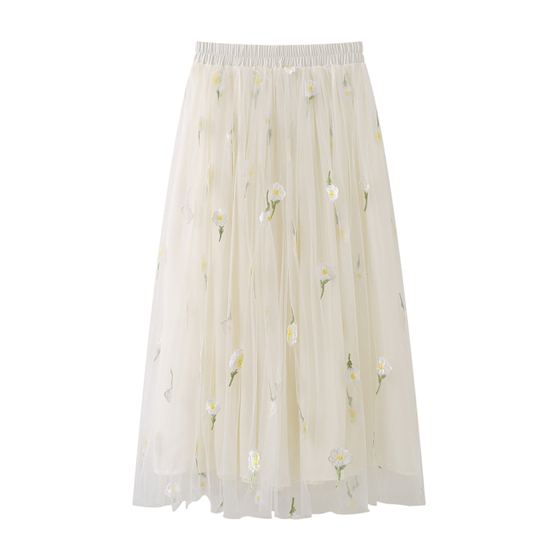 Embroidered High-Waisted Sarong