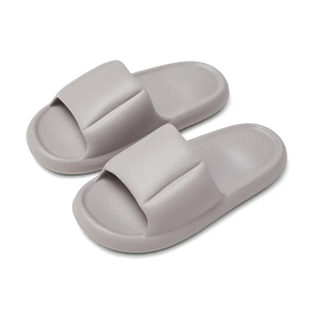 Thick Sole Small Sweet Pepper Cool Slippers Massage Thick Sole Gray - Shop at LoveMi
